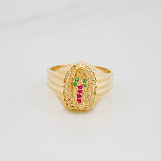 Anillo Virgen Guadalupe 3.95 g / T7 3/4 Oro Amarillo 18K