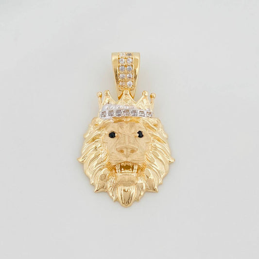 Dije Leon 3.3 g / 1 in Dos Oros Amarillo Blanco 18K