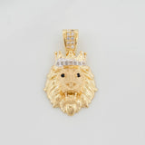 Dije Leon 3.3 g / 1 in Dos Oros Amarillo Blanco 18K