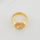Christ Face Ring 6.9 g / Size 10 Three Golds 18K
