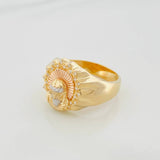 Christ Face Ring 6.9 g / Size 10 Three Golds 18K