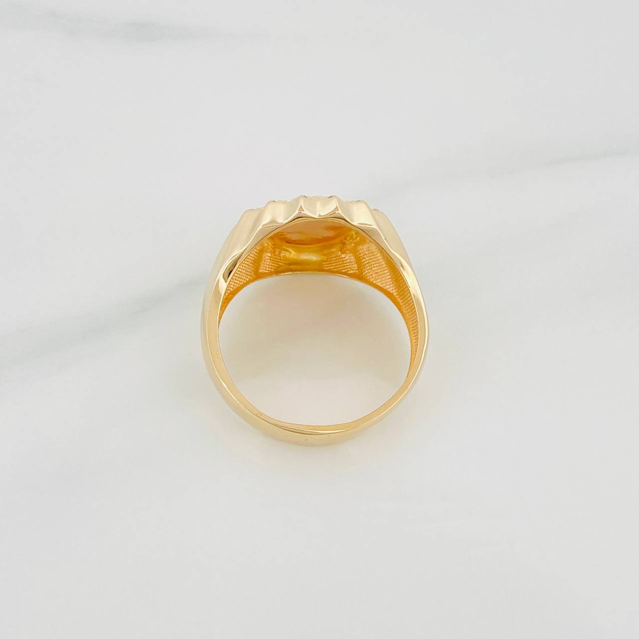 Christ Face Ring 6.9 g / Size 10 Three Golds 18K