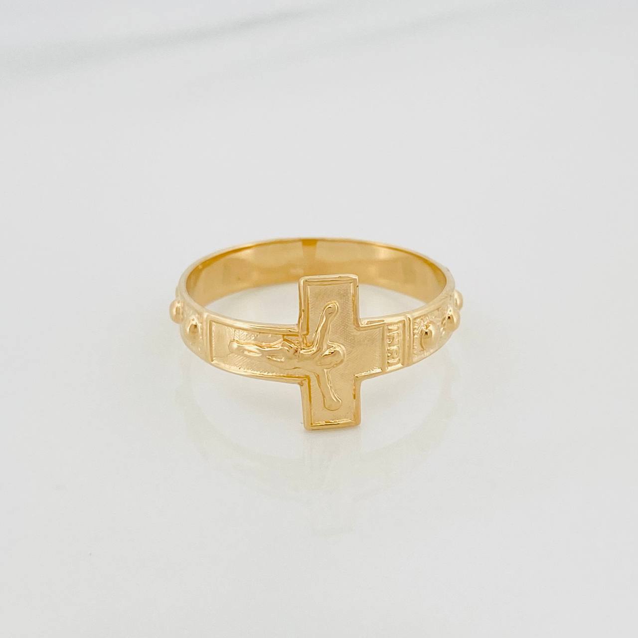 Anillo Cruz 3 g / T9 1/2 Oro Amarillo 18K