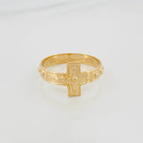 Anillo Cruz 3 g / T9 1/2 Oro Amarillo 18K