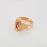 Anillo Virgen Guadalupe 3.85 g / T6 Oro Rosa 18K