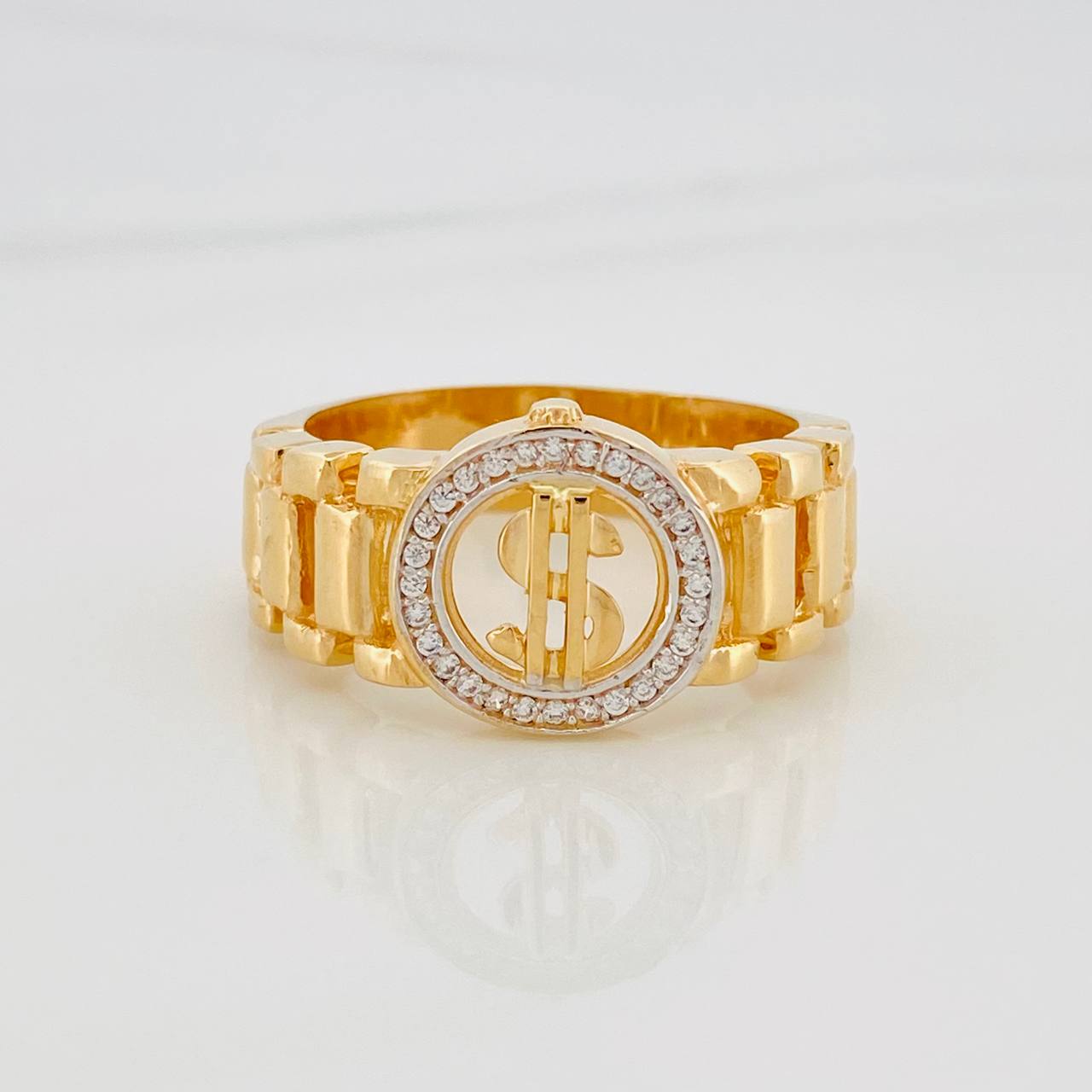 Anillo Correa Signo Peso 8.8 g / T10 3/4 Oro Amarillo 18K