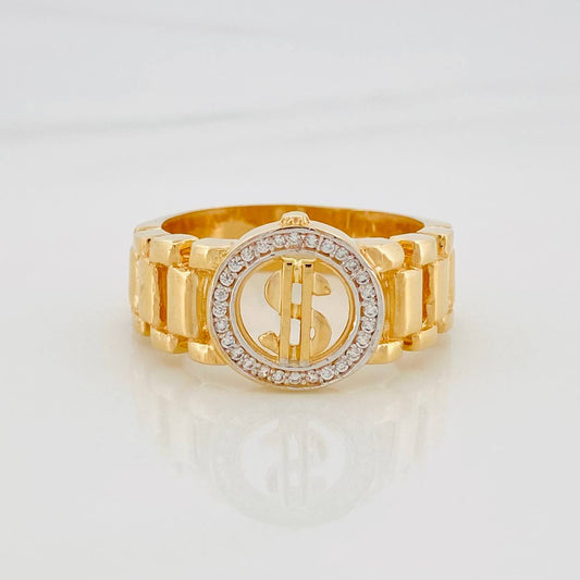 Anillo Correa Signo Peso 8.8 g / T10 3/4 Oro Amarillo 18K