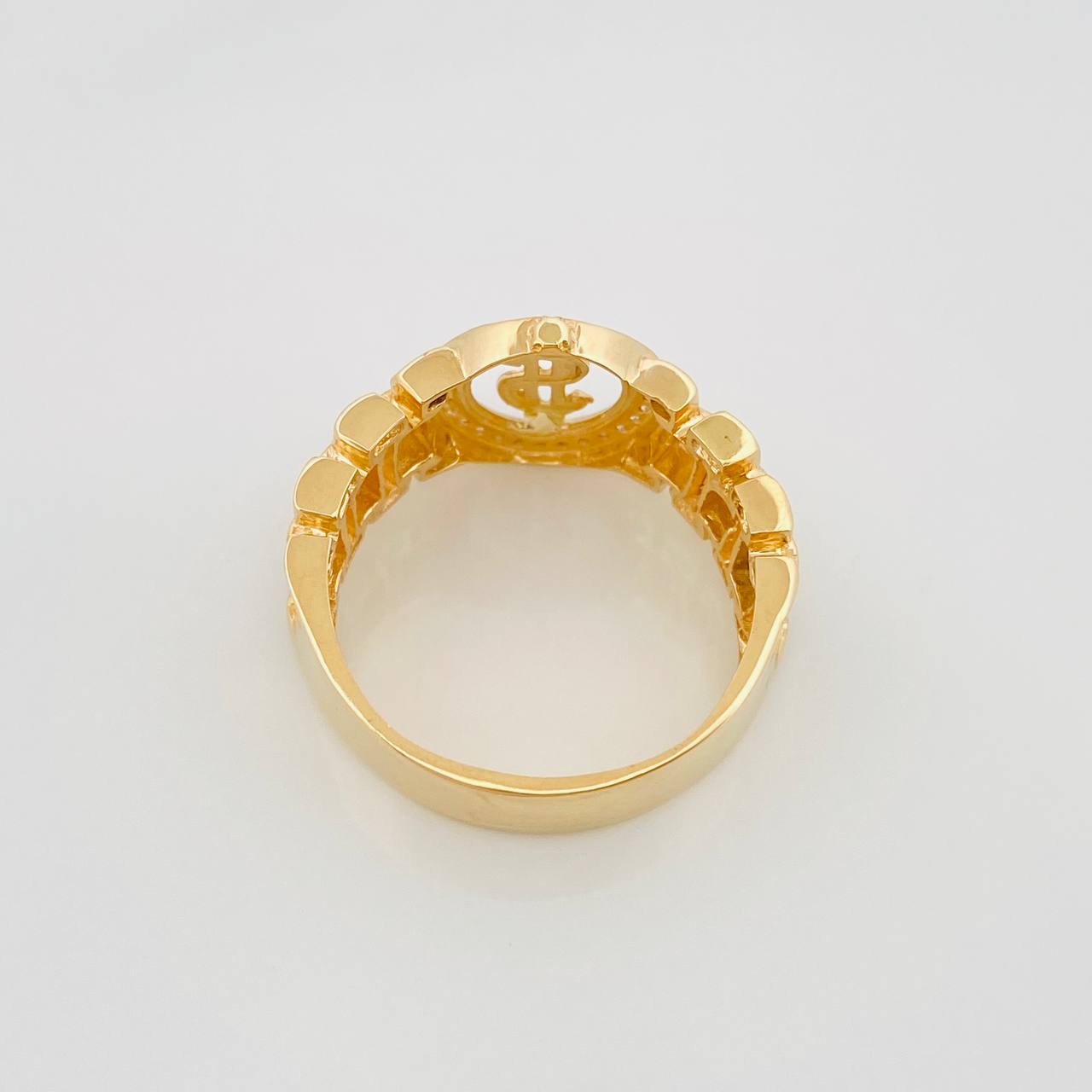 Anillo Correa Signo Peso 8.8 g / T10 3/4 Oro Amarillo 18K