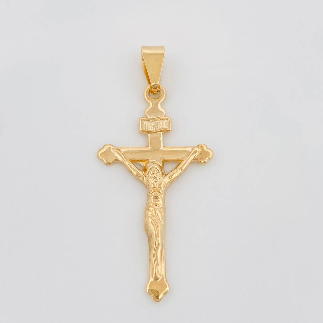 Dije Cristo Cruz 3.45 g / 1 3/4 in Oro Amarillo 18K