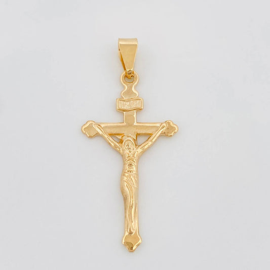 Dije Cristo Cruz 3.45 g / 1 3/4 in Oro Amarillo 18K