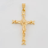 Dije Cristo Cruz 5.3 g / 1 3/4 in Oro Amarillo 18K