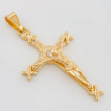 Dije Cristo Cruz 5.3 g / 1 3/4 in Oro Amarillo 18K