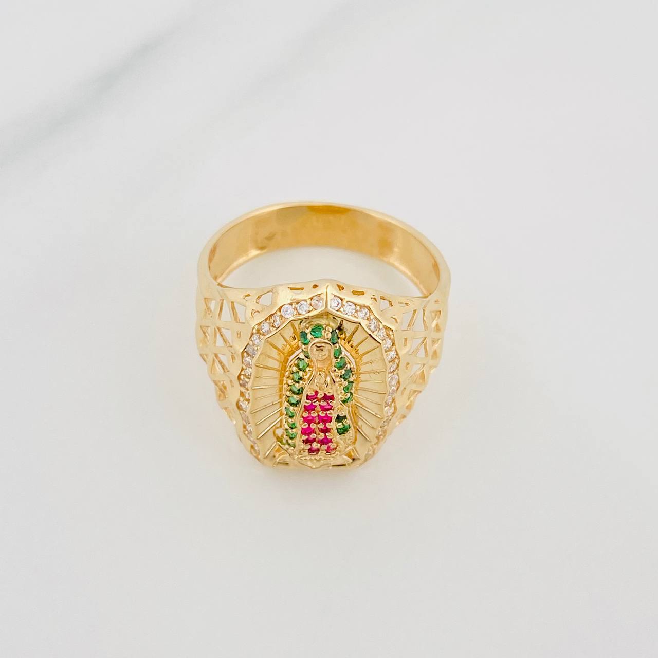 Anillo Virgen Guadalupe 5.05 g / T8 1/2 Oro Amarillo 18K