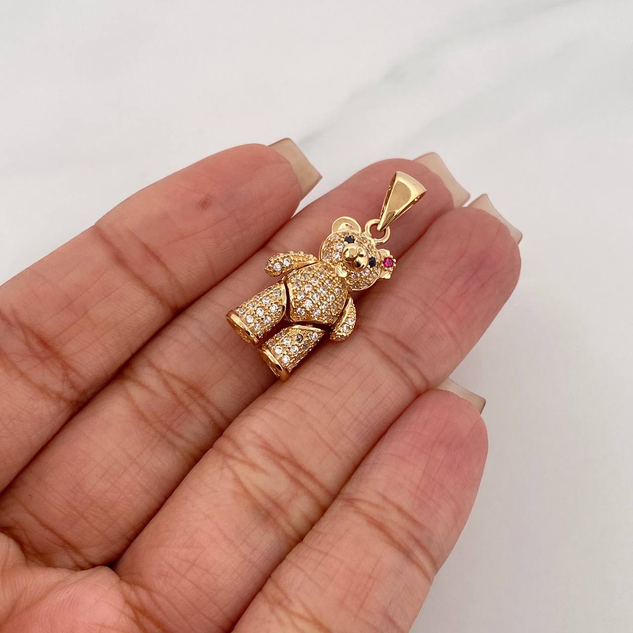 Dije Oso Moño Articulado 4.4 g / 1 1/4 in Oro Amarillo 18K