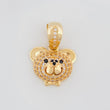 Pendant Bear Face 3.1 g / 3/4 in 18K Yellow Gold