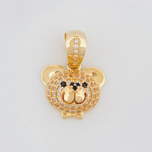 Dije Cara De Oso 3.1 g / 3/4 in Oro Amarillo 18K