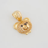 Pendant Bear Face 3.1 g / 3/4 in 18K Yellow Gold