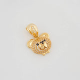 Pendant Bear Face 3.1 g / 3/4 in 18K Yellow Gold
