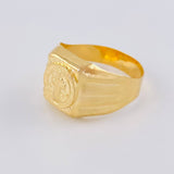Saint Benedict Signet Ring 3.15 g / T10 1/2 Yellow Gold 18K
