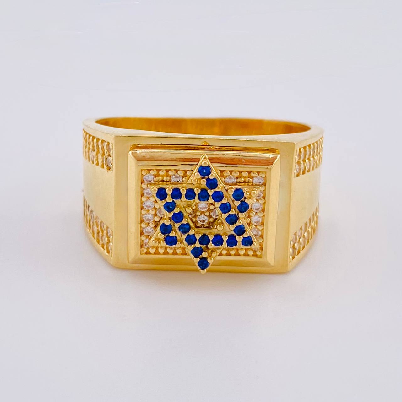 Star of David Ring 9.1 g / T11 Yellow Gold 18K