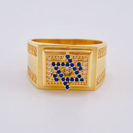 Star of David Ring 9.1 g / T11 Yellow Gold 18K