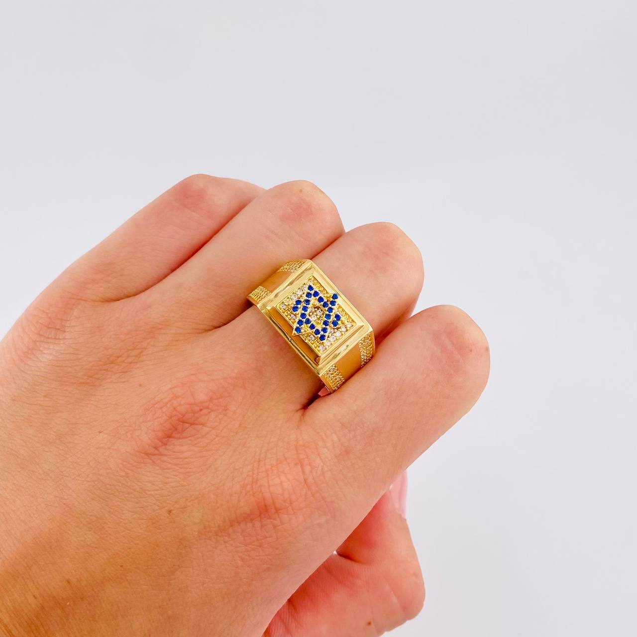 Star of David Ring 9.1 g / T11 Yellow Gold 18K