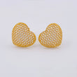 Dense Heart Stud Earrings 3.4 g / in / 12.62 mm Yellow Gold 18K