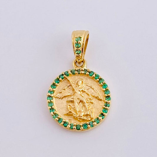 Dije Medalla San Miguel 1.6 g / 3/4 in Oro Amarillo 18K