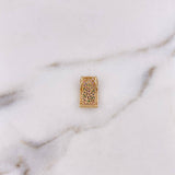 Pendant Rectangular 1.4gr / 1.4cm / Colored Zircons 18K Yellow Gold #