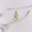 Pendant Oyster 0.8gr / 2.1cm / White Zircon 18K Yellow Gold #