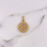 Pendant Colibri 2.2gr / 2.4cm / White Zirconia Two-tone Yellow White 18K #