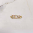 Charm God 1.3gr / 2.7cm / White Zircons 18K Yellow Gold &