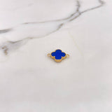 Charm Clover 2.1gr / 2.1cm / Blue 18K Yellow Gold #
