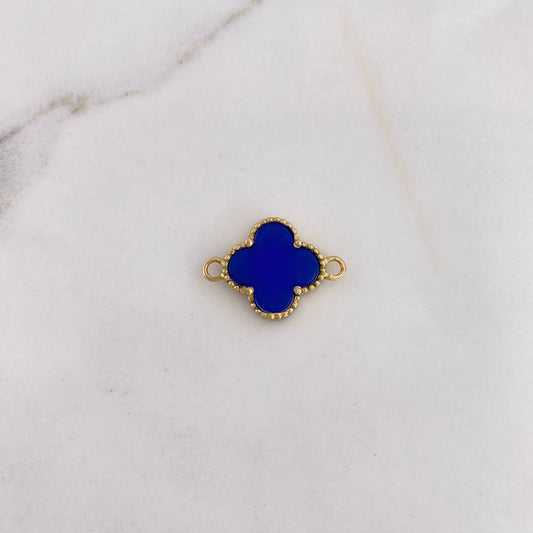 Charm Clover 2.35gr / 2.1cm / Blue 18K Yellow Gold #