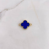 Charm Clover 2.35gr / 2.1cm / Blue 18K Yellow Gold #
