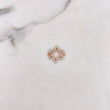 Herraje Estrella De David 1.6gr / 1.9cm / Circones Blancos Oro Rosa 18K #