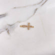Charm Cross 1.2gr / 2.9cm / White Zircons 18K Yellow Gold #