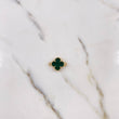 Herraje Trebol  3.4gr / 2.1cm / Verde Oro Amarillo 18K #
