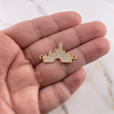 Charm Castillo 1.9gr / 2.7cm / White Zirconia 18K Yellow Gold &