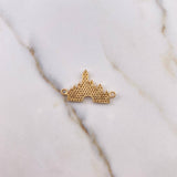 Charm Castillo 1.9gr / 2.7cm / White Zirconia 18K Yellow Gold &