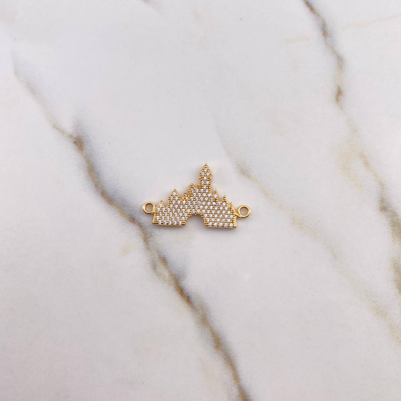Charm Castillo 1.9gr / 2.7cm / White Zirconia 18K Yellow Gold &