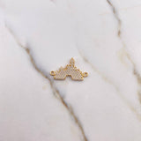 Charm Castillo 1.9gr / 2.7cm / White Zirconia 18K Yellow Gold &