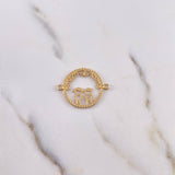 Herraje Amor De Mama 2.1gr / 3.1cm / Circones Blancos Oro Amarillo 18K #