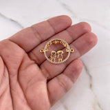 Herraje Amor De Mama 2.1gr / 3.1cm / Circones Blancos Oro Amarillo 18K #