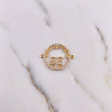 Herraje Amor De Mama 2.1gr / 3.1cm / Circones Blancos Oro Amarillo 18K #