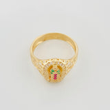 Virgin of Guadalupe Ring 3 g / Size 7 1/4 Yellow Gold 18K