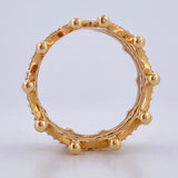Double Crown Ring 7.55gr / Size 6 1/2 / 18K Yellow Gold &