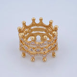 Double Crown Ring 7.55gr / Size 6 1/2 / 18K Yellow Gold &
