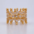 Double Crown Ring 7.55gr / Size 6 1/2 / 18K Yellow Gold &