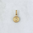 Pendant Letter C 0.55gr / 1.5cm / Textured Striped Circle 18K Yellow Gold